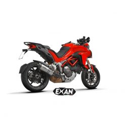 Auspuff EXAN Oval Carbon Cap in titan zu Ducati (CH-Hom)