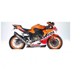 Auspuff EXAN X-Black Oval in inox-schwarz zu Honda (CH-Hom)