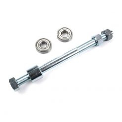 Radachse (komplett) M12 x 190mm inkl. Muttern, beiden Lager und Distanzstück