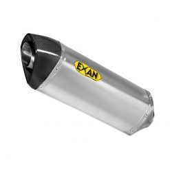 Auspuff EXAN X-Black Oval in inox zu Kawasaki (CH-Hom)