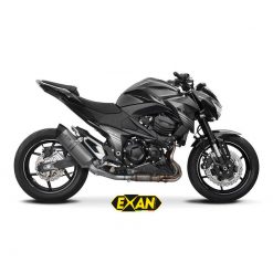 Auspuff EXAN X-Black Oval in inox zu Kawasaki (CH-Hom)