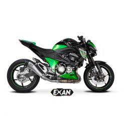 Auspuff EXAN X-Black Evo in inox zu Kawasaki (CH-Hom)
