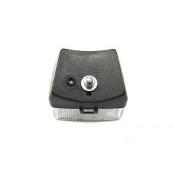 Rücklicht ULO in SCHWARZ mit weissem Glas mit Rautenmuster