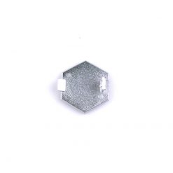 Plakette PIAGGIO aus Kunststoff zum stecken mit Piaggio Logo und silber Um