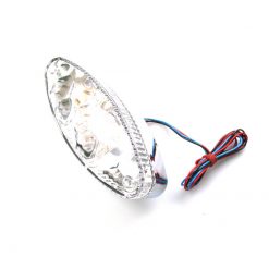Rücklicht TECH OVAL UNIVERSAL in Chrom-Look mit 9 sehr hellen LED