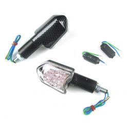 Blinker RMS (Paar) mit LED in Carbon-Look mit transparentem Glas (inkl. Wi