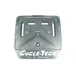 Kennzeichenrahmen SCOOTER/MOTORRAD/QUAD mit CYCLE-TECH LOGO in schwarz aus