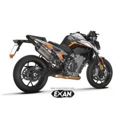 Auspuff EXAN Oval Carbon Cap in titan zu KTM (CH-Hom)