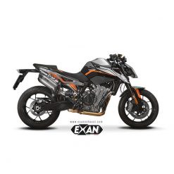 Auspuff EXAN Oval Carbon Cap in inox zu KTM (CH-Hom)