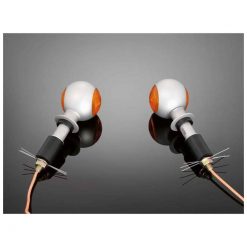 Lenkerend- Blinker SHIN YO (Paar) BULL'S EYE in CHROM (Ø 39 x 50mm, für E