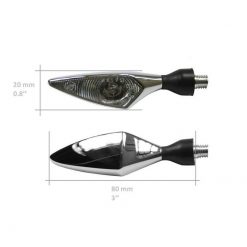 Blinker Kellermann (1 Stück) RHOMBUS LED in chrom/weiss (Montage: vorne re