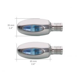 Blinker Kellermann (1 Stück) BL 1000 SG in alu chrom/weiss E-Homologiert