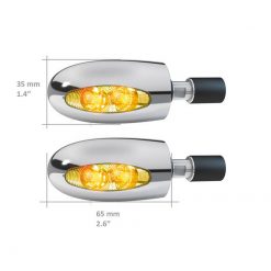 Blinker Kellermann (1 Stück) BL 1000 LED in alu chrom/weiss (Einbau am Len