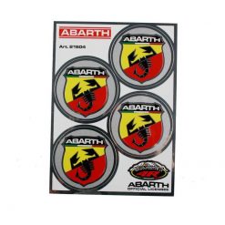Sticker-Set ABARTH (4 Stück) SCUDETTO (Ø 48mm)