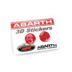 Sticker-Set ABARTH (2 Stück) 3D SCORPIONE (Ø 12mm)