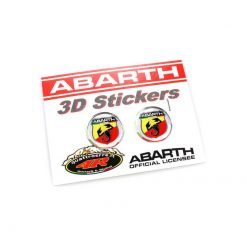 Sticker-Set ABARTH (2 Stück) 3D STEMMA (Ø 21mm)