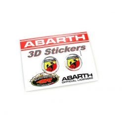 Sticker-Set ABARTH (2 Stück) 3D STEMMA (Ø 12mm)