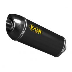 Auspuff EXAN Oval Carbon Cap in inox-schwarz zu KTM (CH-Hom)
