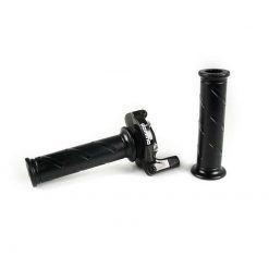 Gasdrehgriff DOMINO mit schwarzem Griff und Chock Hebel zu Monozylinder Fa