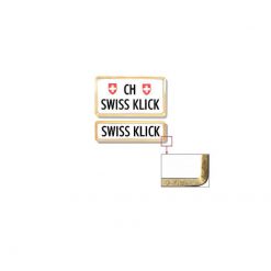 Kennzeichenrahmen SWISS KLICK AUTO KLICK Hochformat in GOLD (für COOLEN LO