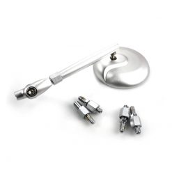 Rückspiegel VICMA REDONDO Ø 102mm in SILBER Matt (M8/M10 x 1.25mm) (LINKS