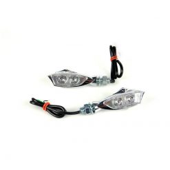 Blinker VICMA COBRA mit LED inkl. Brems & Rücklicht in CHROM mit transpare