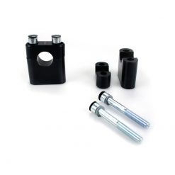 Klemmböcke Motacc eckig - gerade (Paar) in SCHWARZ (Ø 22mm, Höhe: 40mm) (B