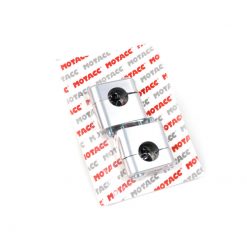 Klemmböcke Motacc eckig - gerade (Paar) in SILBER (Ø 22mm, Höhe: 30mm) (Be