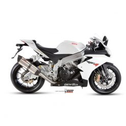 Auspuff MIVV SUONO in Edelstahl zu Aprilia (CH- Homologiert) ben. Kat. Art