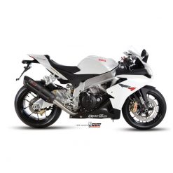 Auspuff MIVV SUONO in Edelstahl- Schwarz zu Aprilia (CH- Homologiert) ben.