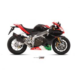 Auspuff MIVV SUONO in Edelstahl- Schwarz zu Aprilia (CH- Homologiert) ben.