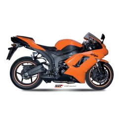 Auspuff MIVV SUONO - UNDERSEAT in Edelstahl- Schwarz zu Kawasaki (CH- Homo