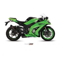 Auspuff MIVV SUONO in Edelstahl- Schwarz zu Kawasaki (CH- Homologiert)