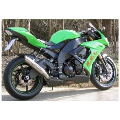 Auspuff BODIS GP1 in INOX/SCHWARZ (SS/BL) zu Kawasaki (CH- Homologiert)