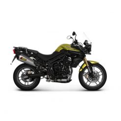 Auspuff AKRAPOVIC SLIP-ON in TITAN mit CARBON-ENDCAP zu Triumph (CH Homolo