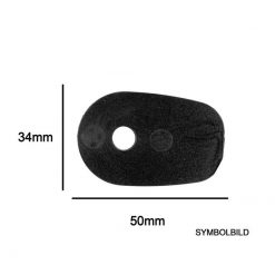 Blinkeradapterplatten RIZOMA Paar (Adapter) in SCHWARZ zu Kawasaki / Yamaha Typ