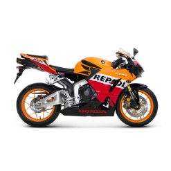 Auspuff AKRAPOVIC SLIP-ON in TITAN mit CARBON-ENDCAP zu Honda (CH Homologi