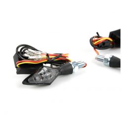 Blinker TECH POWER LED (Paar) in Schwarz-Matt mit Glas transp. Blink