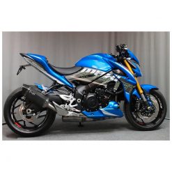 Auspuff EXAN X-Black Oval in inox-schwarz zu Suzuki (CH-Hom)