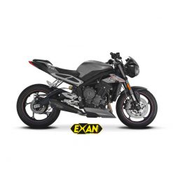 Auspuff EXAN X-Black Conic in carbon zu Triumph (CH-Hom)