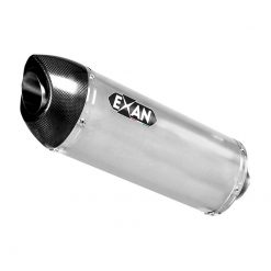 Auspuff EXAN Oval Carbon Cap in inox zu Triumph (CH-Hom)