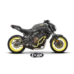 Auspuffanlage EXAN Oval Carbon Cap in inox-schwarz zu Yamaha (CH-Hom)