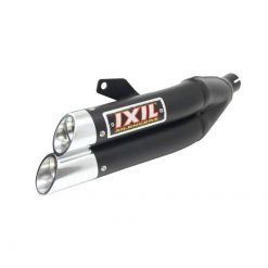 Auspuffanlage IXIL DUAL HYPERLOW (L3XB) in SCHWARZ mit END- CAP in ALU zu