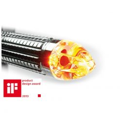 Blinker motogadget (1 Stück) m-BLAZE Cone mit LED in POLIERT (Montage: vor