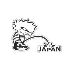 Sticker PRINT (Paar) JAPAN in schwarz (85 x 85mm)