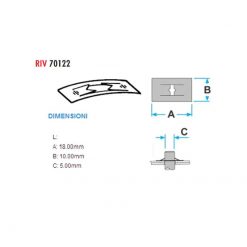 Mutter XBIKE (1 Stück) für Verschalung Ø 5, LxB 18x10mm