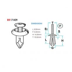 Kunststoffclip XBIKE (1 Stück) für Verschalung Ø 6, LxB 15x14mm
