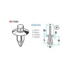 Kunststoffclip XBIKE (1 Stück) für Verschalung Ø 7, LxB 15x13mm