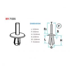 Kunststoffclip XBIKE (1 Stück) grau, für Verschalung Ø 5.5, LxB 16x10mm