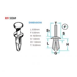 Kunststoffclip XBIKE (1 Stück) für Verschalung Ø 6, LxB 10x18.5mm